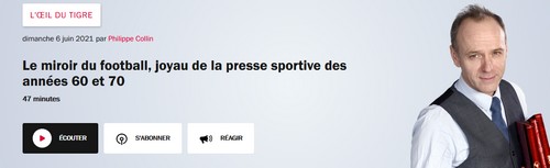 France Inter : L’Œil du tigre consacré au Miroir du Football